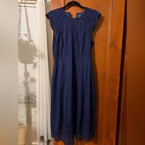 Vince Camuto Elegant Navy Lace Dress